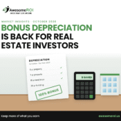 Bonus depreciation for real estate investors with a cost segregation depreciation schedule