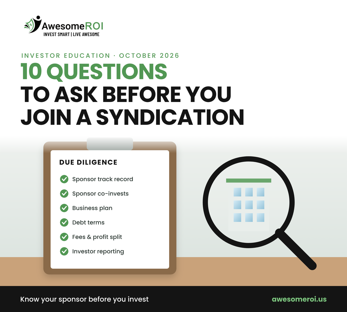 10 Questions Every Investor Should Ask Before Joining a Real Estate Syndication